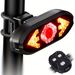 Wireless Remote Bike Tail Light w/ Signals USB Rechargeable Waterproof & Bright
