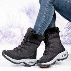 Women's Warm Fleece Hiking Boots Non-slip Thick Bottom Shoes