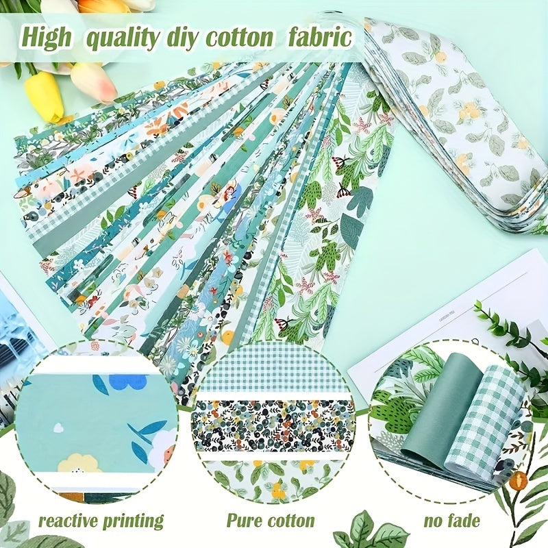 40pcs Floral Printed Quilting Fabric Cotton Craft DIY Doll Clothes Fabric