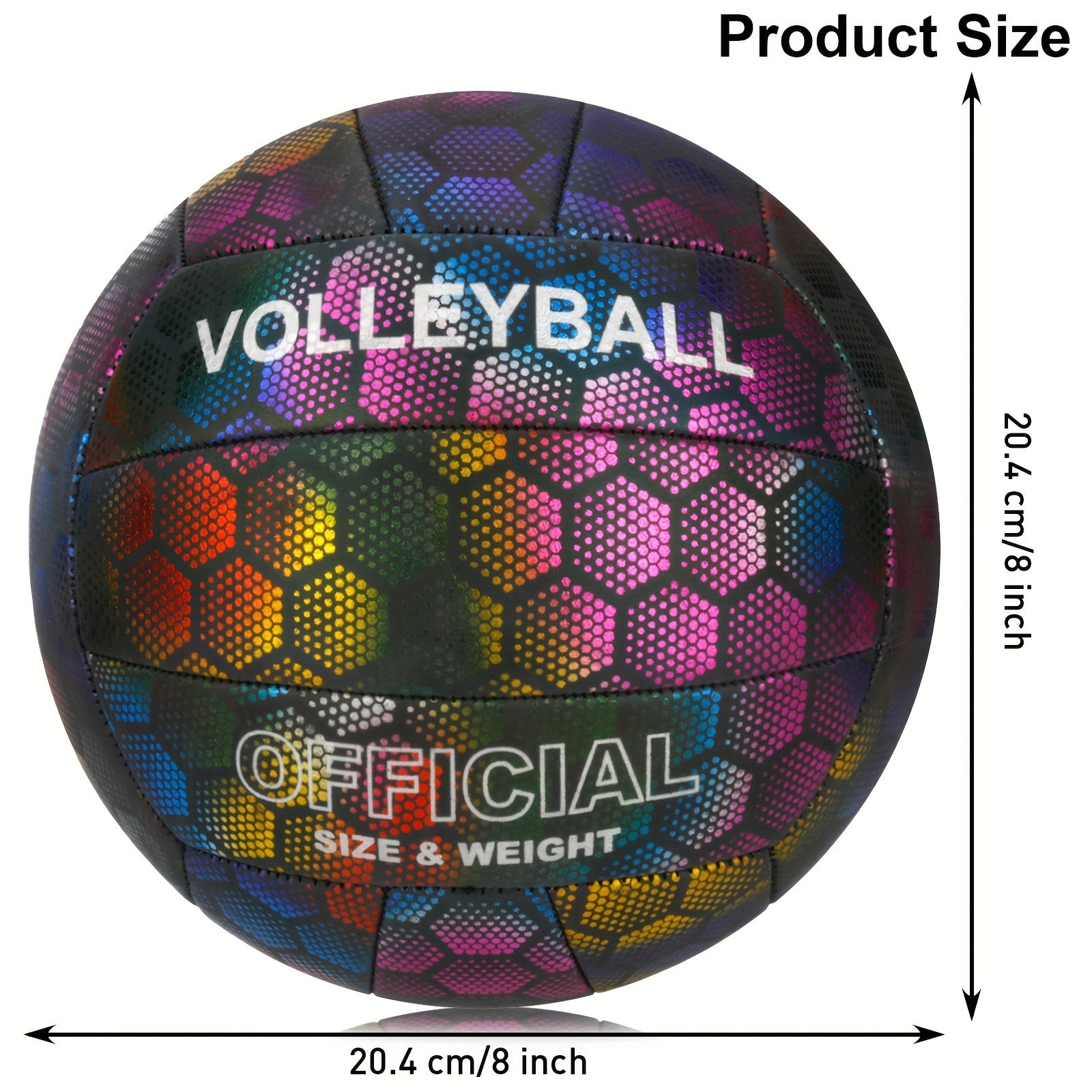 Fish Scale Reflective Volleyball Size 5 for Beach Training