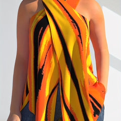 Sexy Criss Cross Block Halter Top Sleeveless Slim Fit