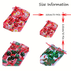 7pcs Christmas Themed Polyhedral Dice Set for Board Game - Holiday Birthday Gift