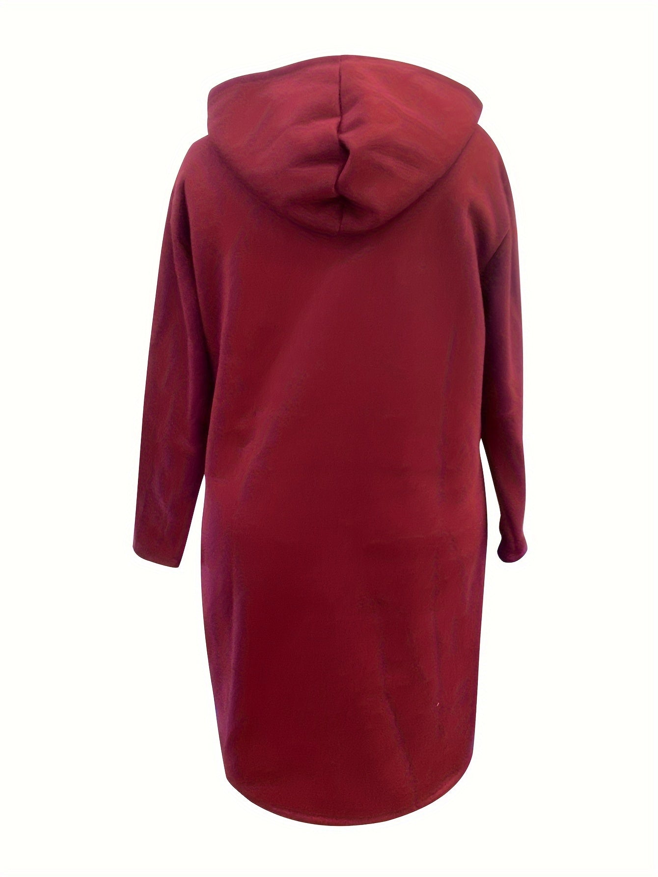 Hooded Sweatshirt Dress With Pockets