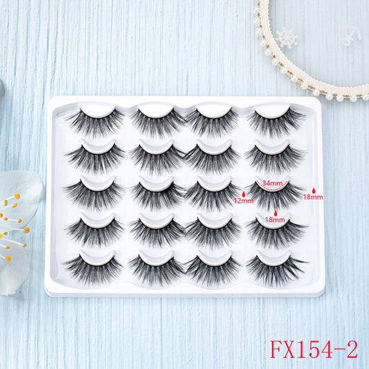 10 Pairs Fluffy 3D Mink False Eyelashes
