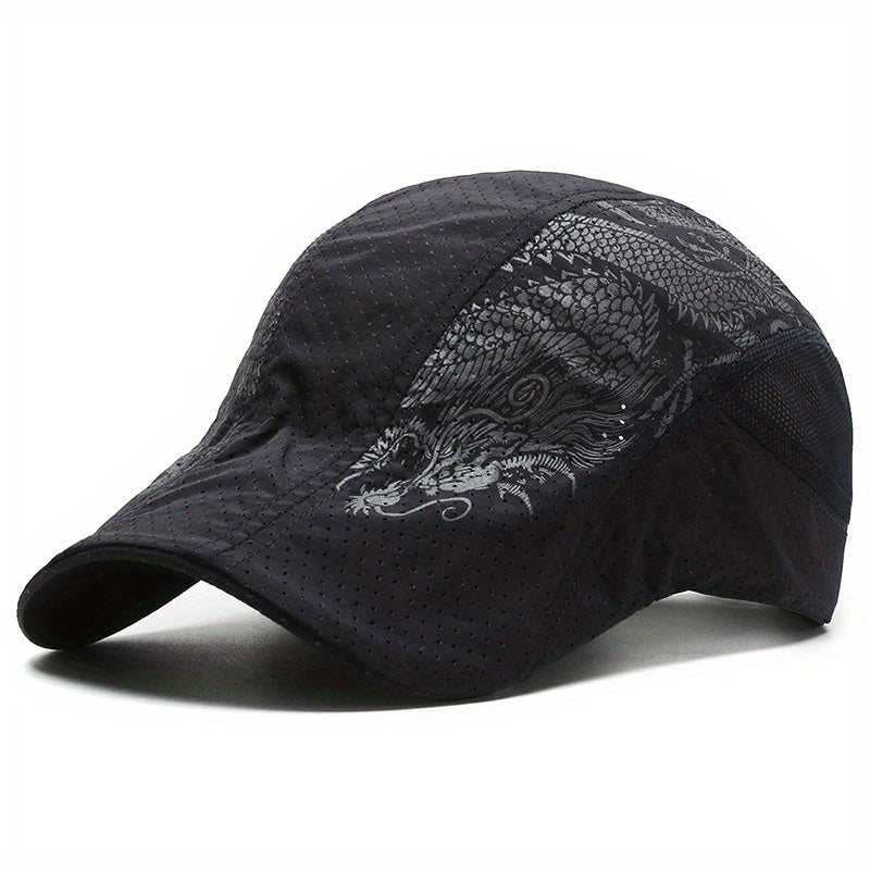 Polyester Quick-drying Dragon Print Baseball Cap Sun Protection Hat