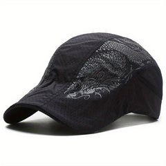 Polyester Quick-drying Dragon Print Baseball Cap Sun Protection Hat