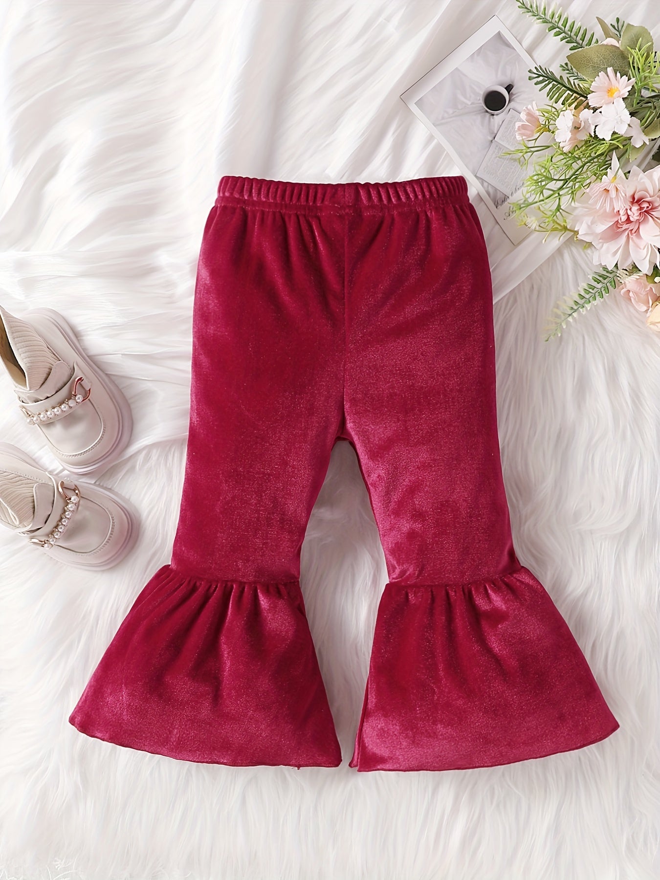 Boho Style Bell Bottom Pants for Baby Girls