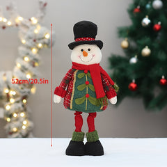 1pc Retractable Snowman Elk Doll Christmas Ornament