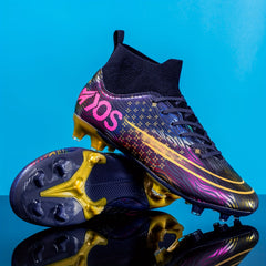 Kids Unisex AG Cleat Soccer Shoes Professional Breathable Training Shoes