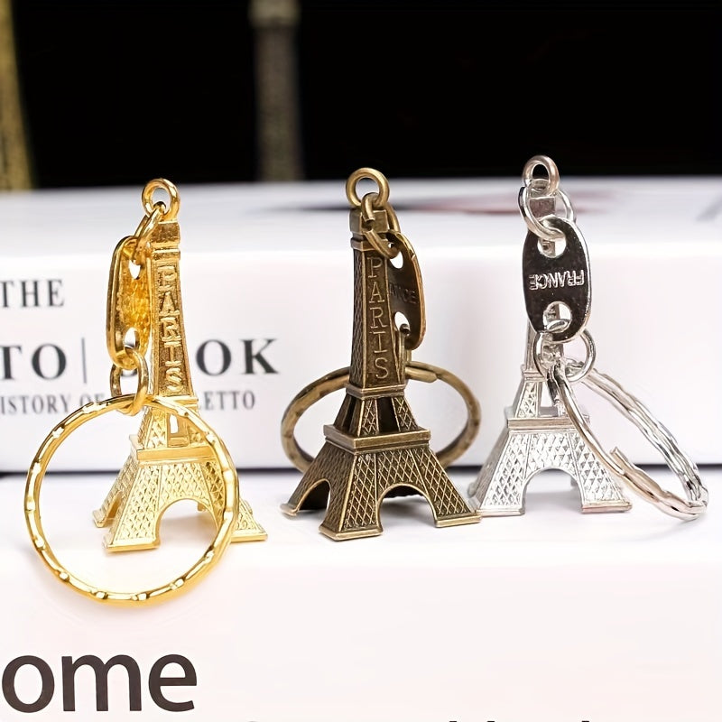Vintage Eiffel Tower Keychain Keyring Retro Key Chain Pendant
