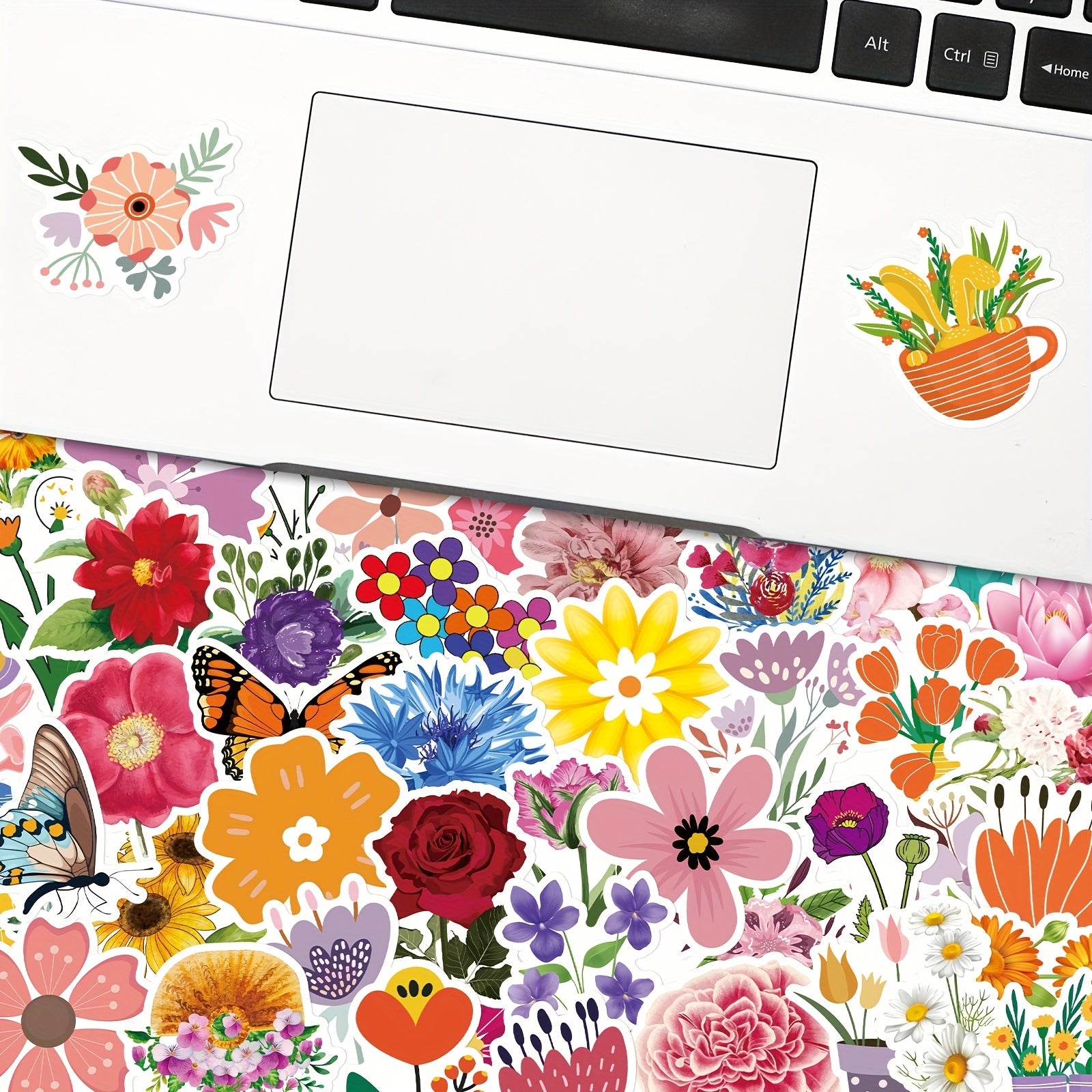 100pcs Flower Stickers Waterproof Vsco Stickers Pack