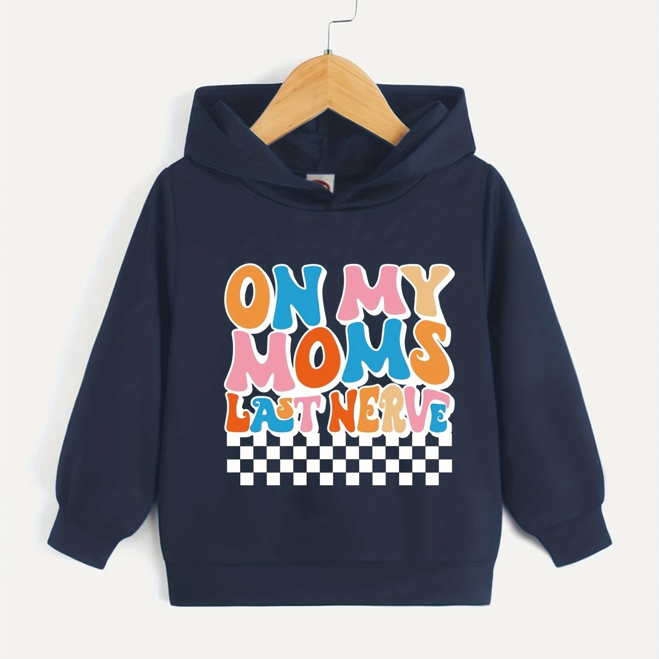Boys Casual Hooded Sweatshirt Spring Fall Letter Print Pullover Long Sleeve