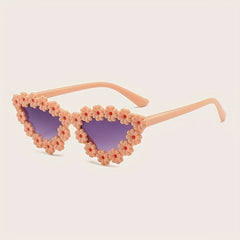 Y2K Flower Frame Sunglasses UV Protection for Girls