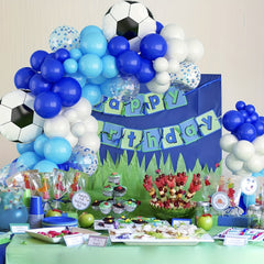 Football Balloon Arch Set & Light Wreath Set - 103pcs Football Party Decor