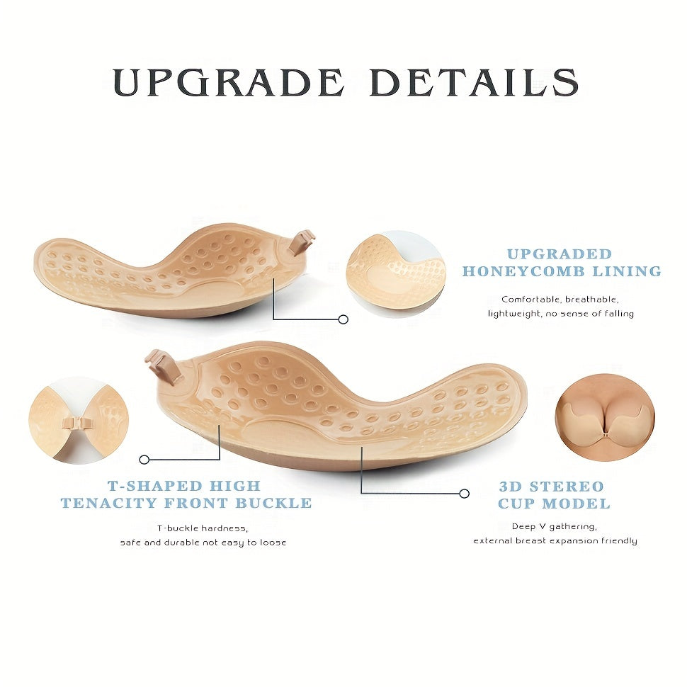 Invisible Stick On Lift Bra Strapless Seamless Push Up Self Adhesive Bra