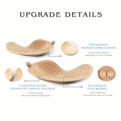 Invisible Stick On Lift Bra Strapless Seamless Push Up Self Adhesive Bra