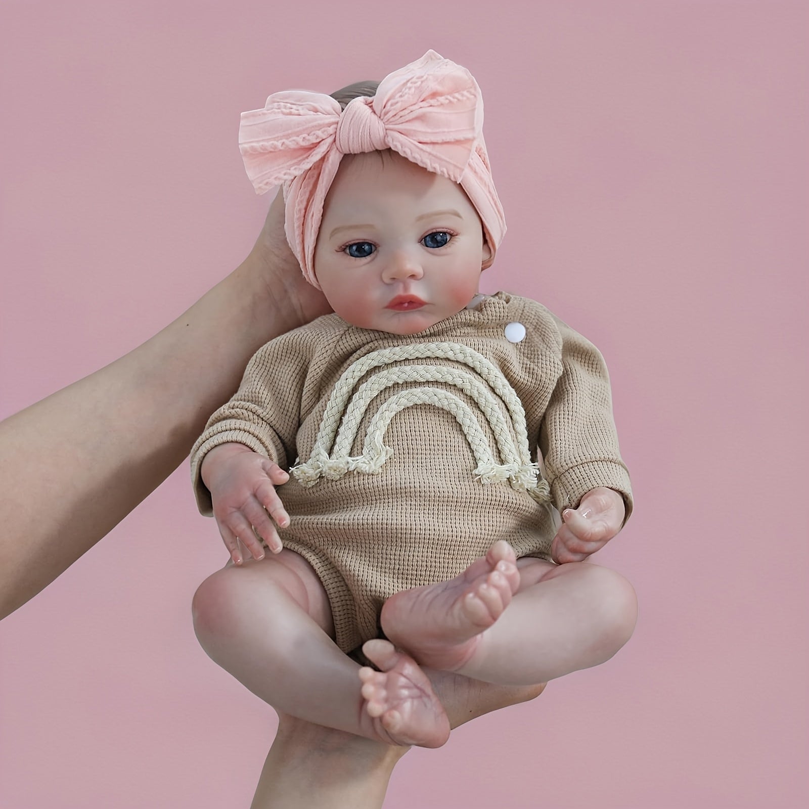 18-Inch Meadow Reborn Doll Full Body Silicone Vinyl Girl Doll 3D Painted Skin