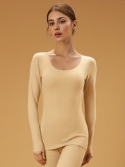Soft Thermal Underwear Crew Neck Top Womens Lingerie