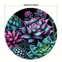 Succulent Plants Mouse Pad Non Slip Rubber Laptop Office Decor