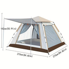 Durable Portable Tent for 3-4 People - Ideal for Family Outdoors