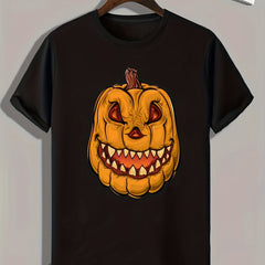 Jack O Lantern Print Men's Graphic T-shirt for Summer