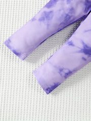 3pcs Baby's Tie Dye Ribbed Long Pants Spring Autumn Trousers