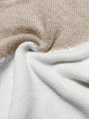 Colorblock V Neck Sweater Long Sleeve Casual Jumper