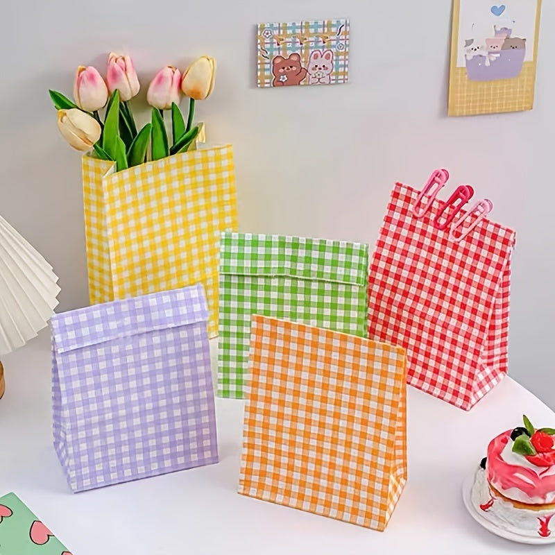 8pcs 24 Colorful Plaid Fabric Squares Pre Cut DIY Handicraft Sewing Apparel Craf