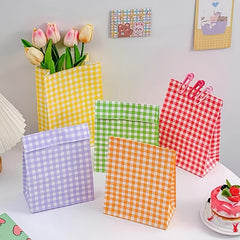 8pcs 24 Colorful Plaid Fabric Squares Pre Cut DIY Handicraft Sewing Apparel Craf