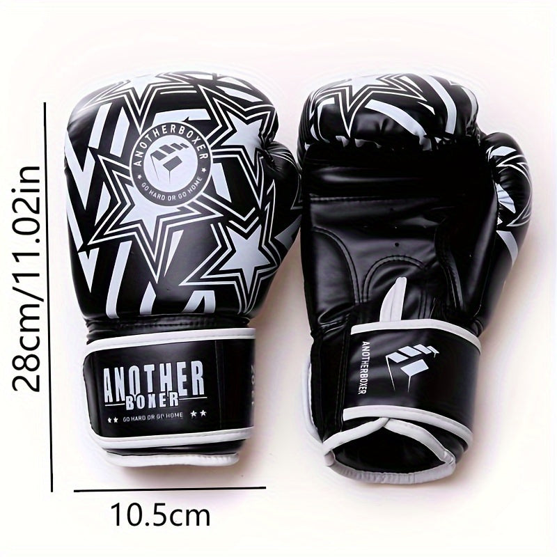 Boxing Gloves PU Leather Training Gloves Muay Thai Sandbag 8-12Oz