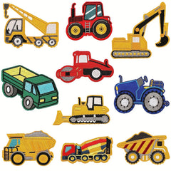 Engineering Car Embroidery Cloth Sticker Cartoon Car Children