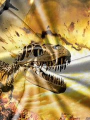 3D Skeleton Dinosaur Graphic Tee Kids Summer Gift