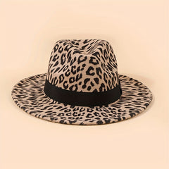 Leopard Print Jazz Hats for Men and Women