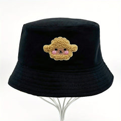 Kids Sheep Embroidered Sun Hat for Outdoor Hiking