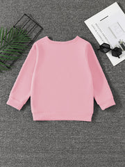 Girls' Papa's Girl Long Sleeve Sweatshirt Round Neck Pullover