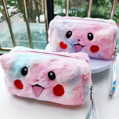 Plush Makeup Bag Soft Brush Holder Toiletry Bag Travel Pouch Gift