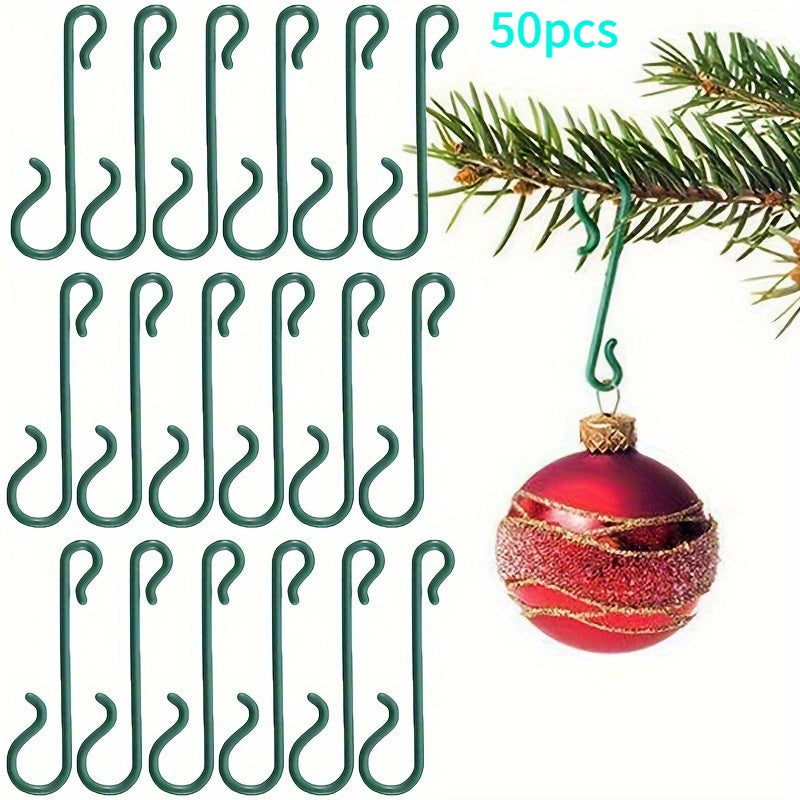 Mini Plastic S Hook Christmas Decoration Christmas Ball Hanging Ornament S Shape