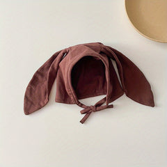 Baby Lace up Ear Protection Hat with Rabbit Ear for 0-8 Months