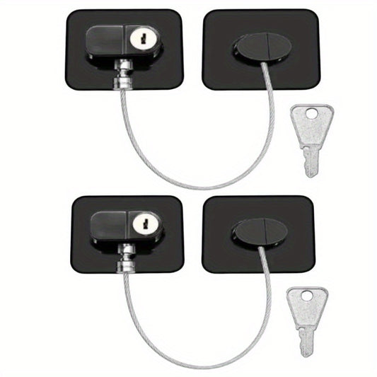 2pcs Refrigerator Locks Child Safety Locks For Fridge Cabinets Drawers