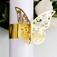10pcs Butterfly Napkin Rings for Weddings Birthdays and Hotels