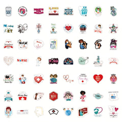 113pcs Nurse Stickers Vinyl Nursing Stickers Decals Laptops Water Bottles