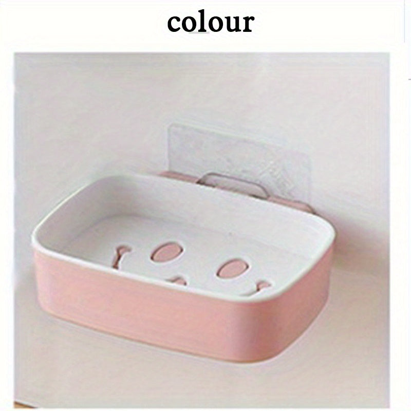 Smiling Face Double Layer Soap Holder Wall Mounted Soap Dish Plastic Soap Tray