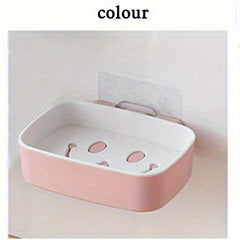 Smiling Face Double Layer Soap Holder Wall Mounted Soap Dish Plastic Soap Tray
