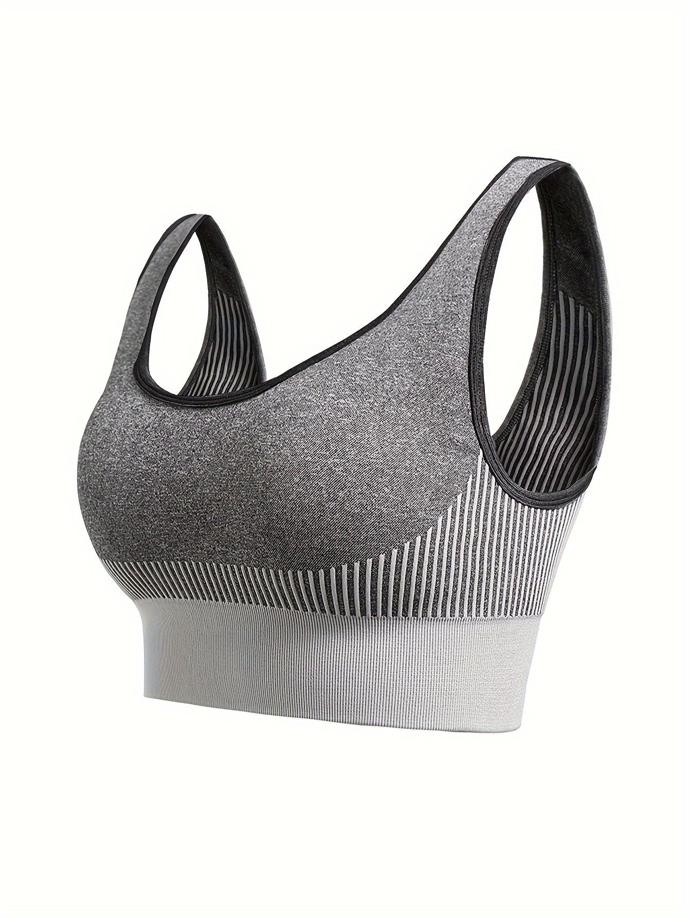 2pcs Seamless Wireless Sports Bras Comfy & Breathable Tank Bra