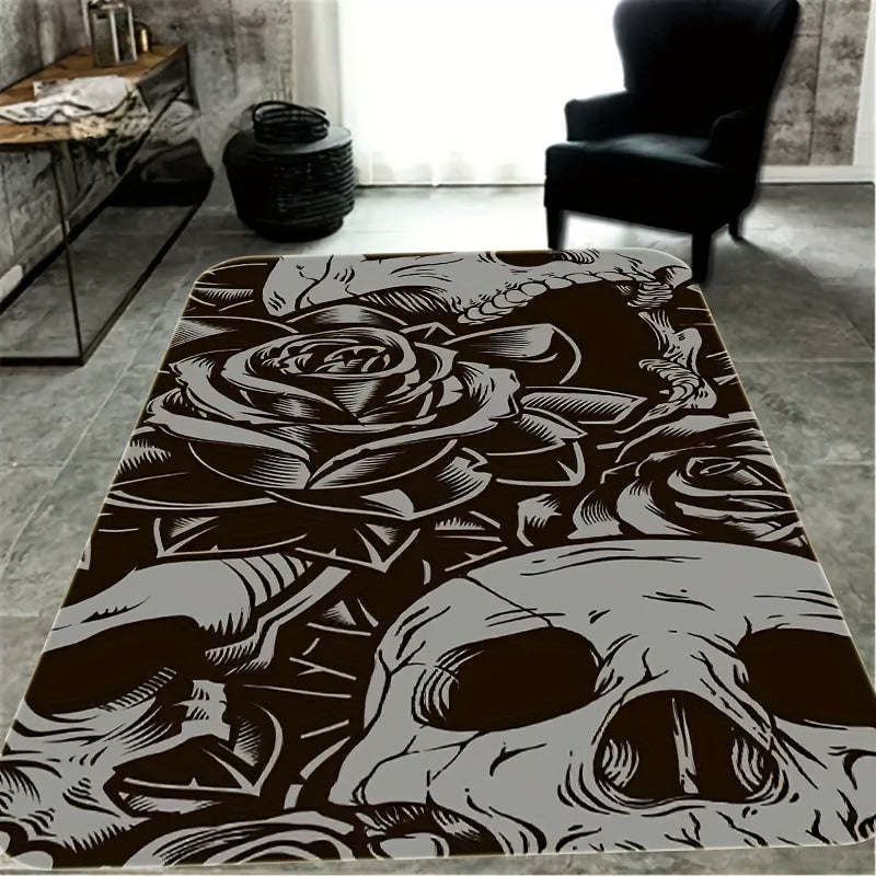 Skull Pattern Floor Mat Non-slip Indoor Rug
