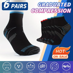 Men's Mid Crew Compression Socks: Sweat Absorbing & Comfy for Sports