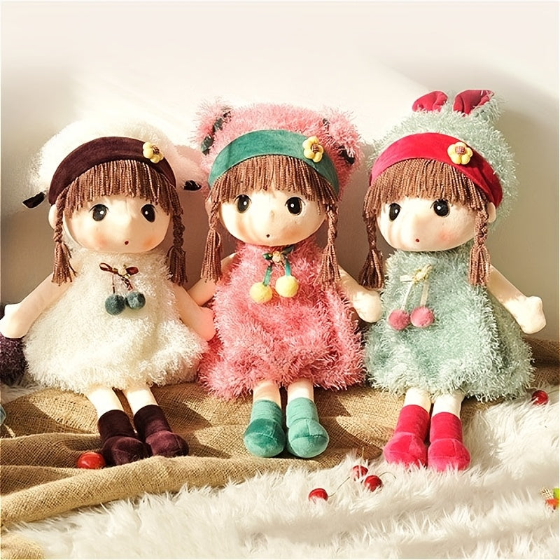 Princess Doll with Straw Hat Plush Toy Soft Doll Pillows Comfortable Cushions