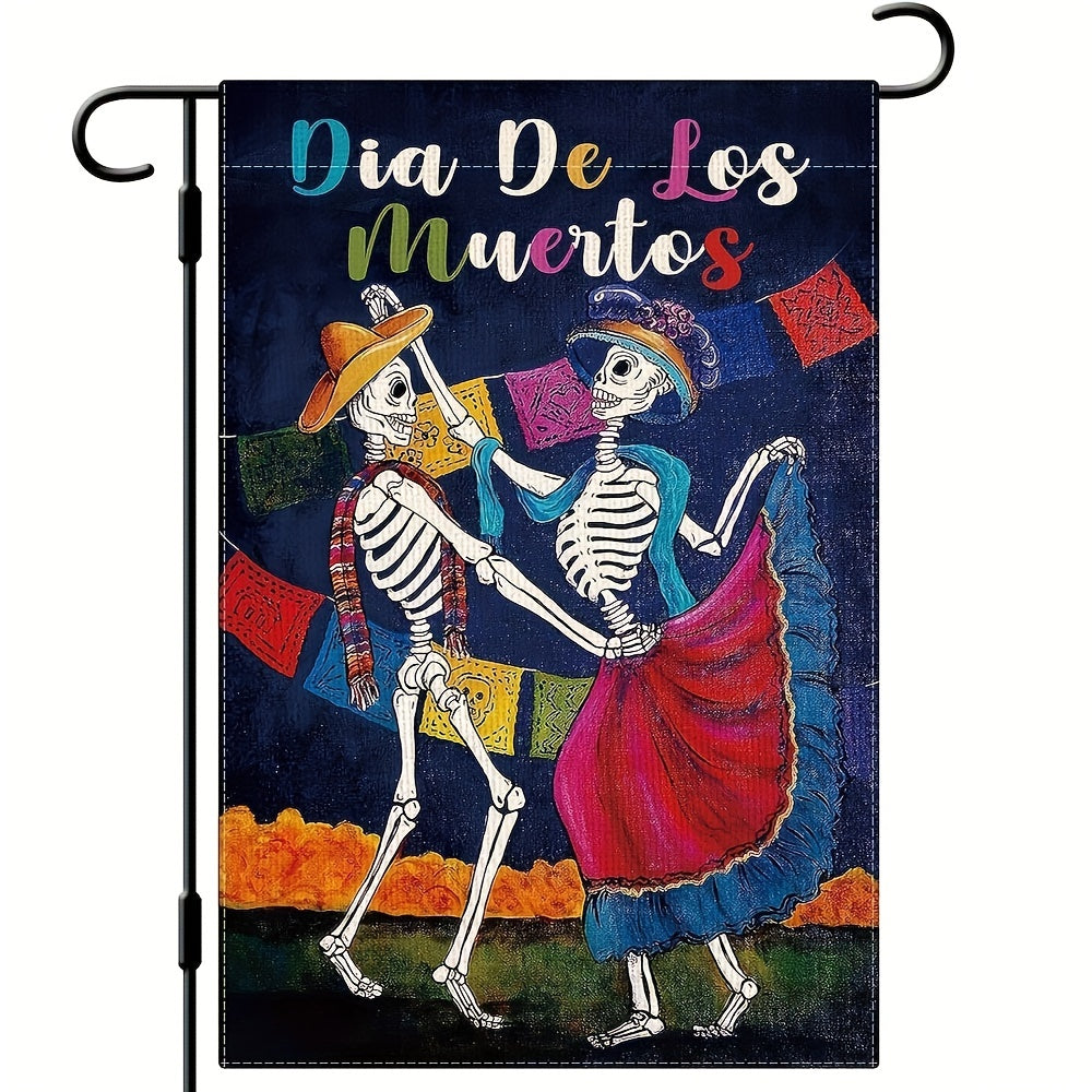 Halloween Of The Dead Garden Flag Dia De Los Muertos Dance Skull Yard Flag