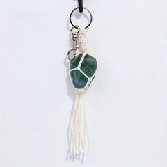 4pcs Amethyst Raw Stone Key Chain Pendant