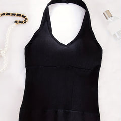 Halter Padded Tank Top Sexy V Neck All match Vest Top Women's Lingerie